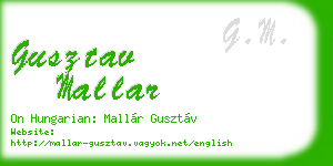 gusztav mallar business card